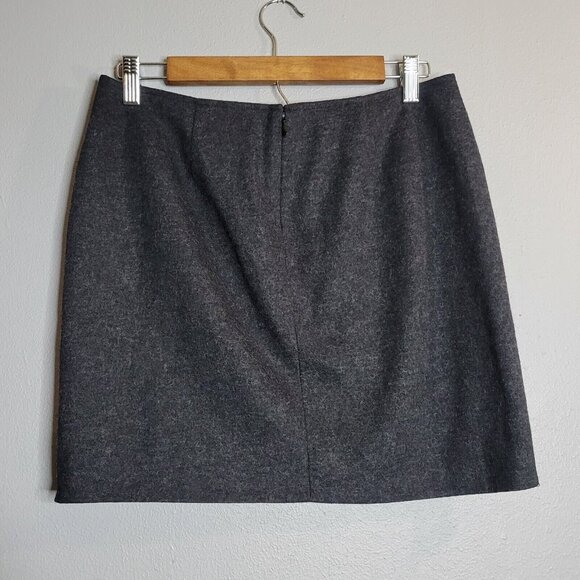 Rori Gilmore Twee Pleated Preppy Academia Mini Skirt Wool Gray Size 4 - Picture 2 of 7